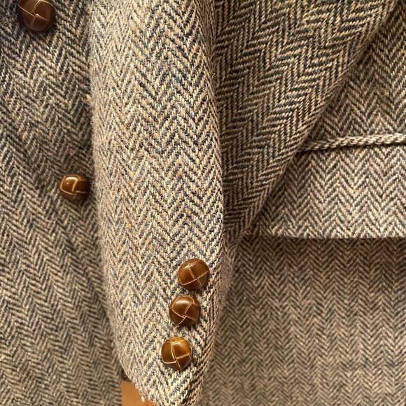 Vintage large Harris Tweed jacket Scotland Outer Hebrides wool - Picture 9 of 16